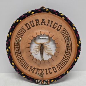 Durango Mexican Taxidermy Scorpion Leather Wall Keys Holder Organizer Folk Art